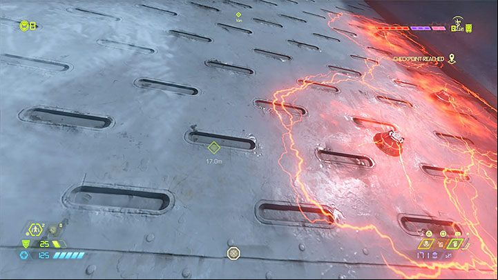 After grabbing the wall, you can move up and down to, for example, climb a higher ledge, or reach a spot on the wall where you can make the next jump (you can look around) - Doom Eternal: Remote ledges - how to get to them? - Collectibles and exploration - Doom Eternal Guide