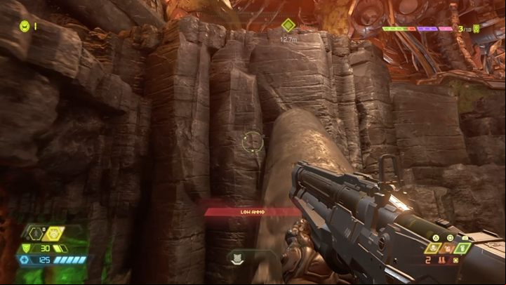 Walk on the lowered column and use the battery on the next compartment to open the age - Doom Eternal: Exultia walkthrough - Levels walkthrough - Doom Eternal Guide