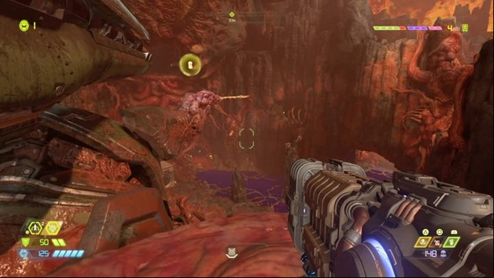 First, go to the large chest and hit it from behind to push it away - Doom Eternal: Exultia walkthrough - Levels walkthrough - Doom Eternal Guide
