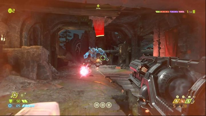 In addition to Cyberdemon, some other monsters will appear like Mancubus or weaker enemies that can be used to replenish health - Doom Eternal: Arc Complex | Slayer Gates walkthrough - Slayer Gates - Doom Eternal Guide
