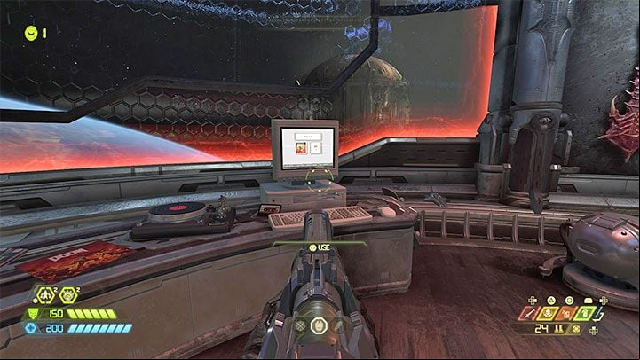 The old PC is located in the Doom Slayers headquarters in the Fortress of Doom - Doom Eternal Guide