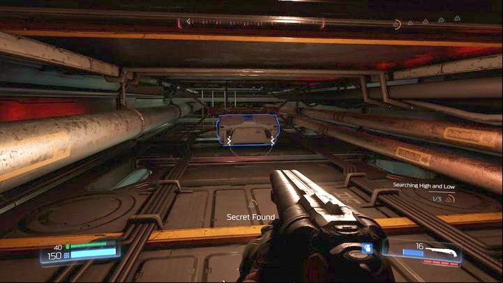 Turn left at the end and jump to the niche in which Argent Cell was hidden - Doom: Argent Energy Tower Walkthrough - Walkthrough - Doom Game Guide & Walkthrough