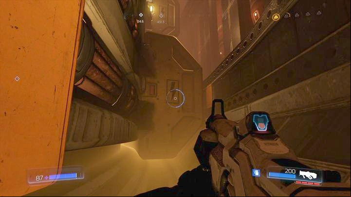 First turn to the right, jump down and then go left - Doom: Argent Energy Tower Walkthrough - Walkthrough - Doom Game Guide & Walkthrough