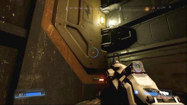 Once you reach the destination, turn around and look left - Doom: Argent Energy Tower Walkthrough - Walkthrough - Doom Game Guide & Walkthrough