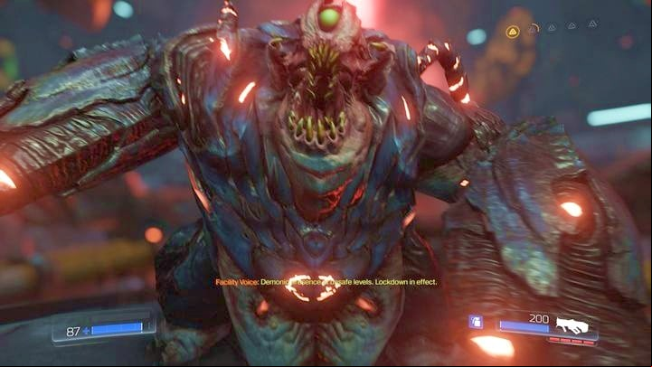 Behind it you will face a large group of demons among which there will be a few Mancubuses - Doom: Argent Energy Tower Walkthrough - Walkthrough - Doom Game Guide & Walkthrough