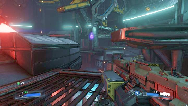 Quickly run to the right after you kill the first large monster - Doom: Argent Energy Tower Walkthrough - Walkthrough - Doom Game Guide & Walkthrough