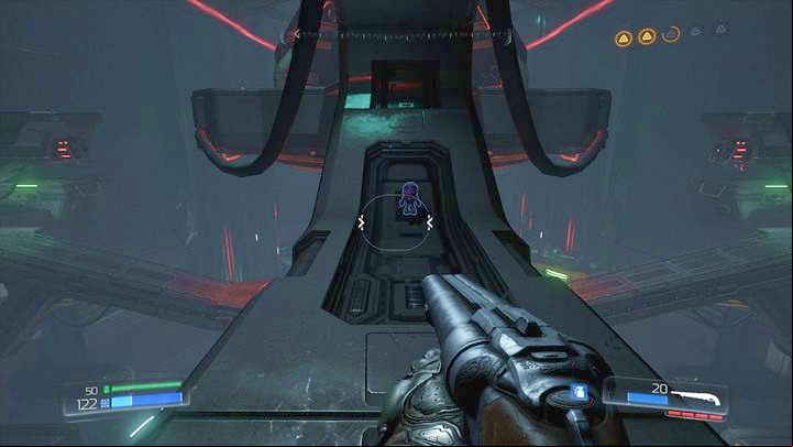 Below one of two further sidewalks there is the second collectible (Purpleguy) - Doom: Argent Energy Tower Walkthrough - Walkthrough - Doom Game Guide & Walkthrough