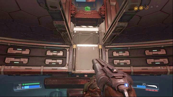 Jump one level higher after collecting the items and go back up - Doom: Argent Energy Tower Walkthrough - Walkthrough - Doom Game Guide & Walkthrough