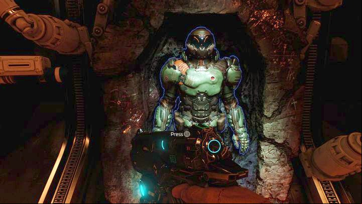 You start the first level with the basic pistol and a pair of weak opponents to kill - Doom: The UAC Walkthrough - Walkthrough - Doom Game Guide & Walkthrough