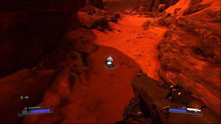 Once you get to the surface of the planet, jump down and go straight ahead - Doom: The UAC Walkthrough - Walkthrough - Doom Game Guide & Walkthrough