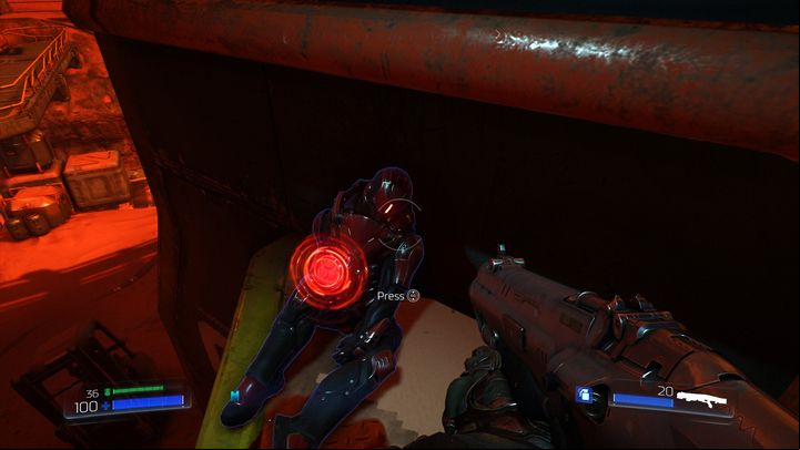 There will be a dead guard (Elite Guard) lying at the second exit from the cave - Doom: The UAC Walkthrough - Walkthrough - Doom Game Guide & Walkthrough