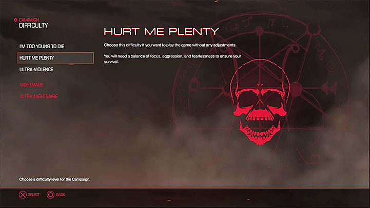 Doom allows you to choose from five different difficulty levels - Doom: Difficulty levels - Basics - Doom Game Guide & Walkthrough