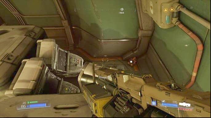 Check the right corner of the room once you complete the challenge - Doom: Advanced Research Complex Walkthrough - Walkthrough - Doom Game Guide & Walkthrough