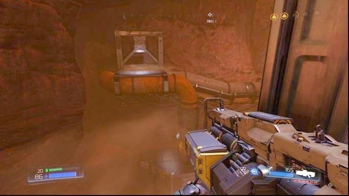 First jump on the first platform and then turn around - Doom: Advanced Research Complex Walkthrough - Walkthrough - Doom Game Guide & Walkthrough