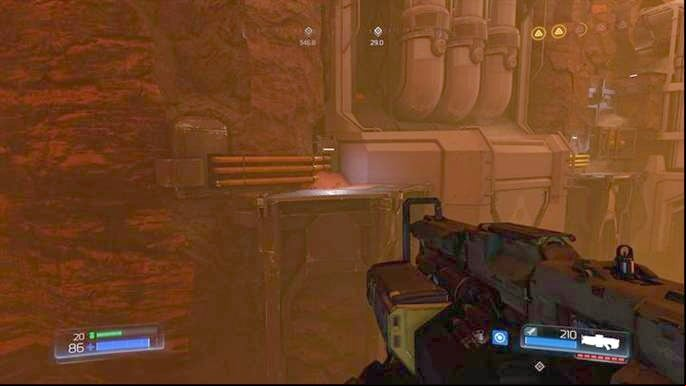 Jump to the edge on the other side after collecting it - Doom: Advanced Research Complex Walkthrough - Walkthrough - Doom Game Guide & Walkthrough