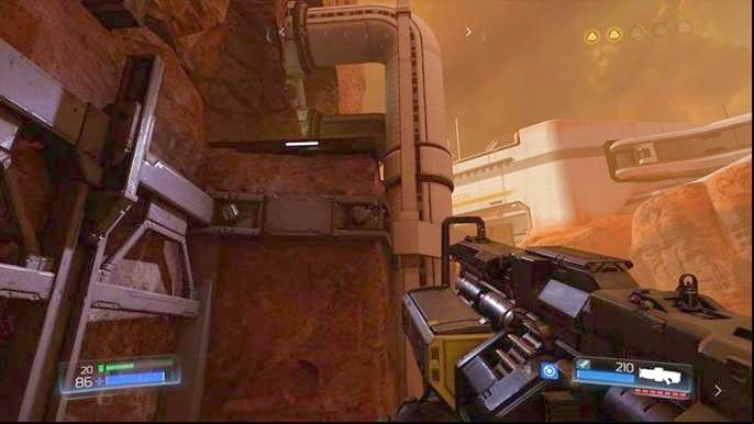 Stick to the left side and climb up - Doom: Advanced Research Complex Walkthrough - Walkthrough - Doom Game Guide & Walkthrough