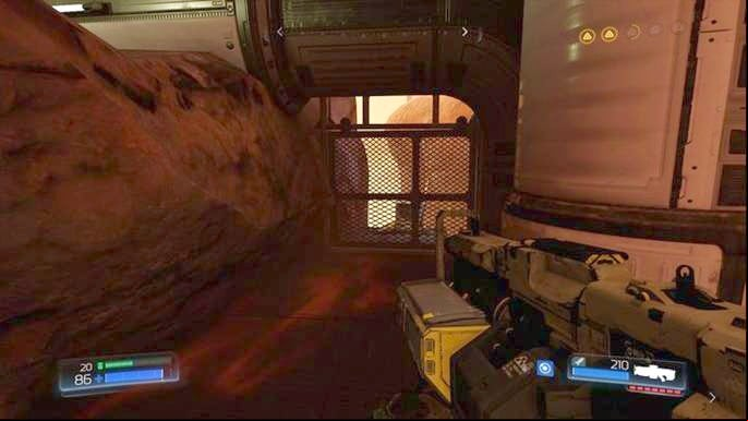 Stand at the exit from the tunnel and look left - Doom: Advanced Research Complex Walkthrough - Walkthrough - Doom Game Guide & Walkthrough