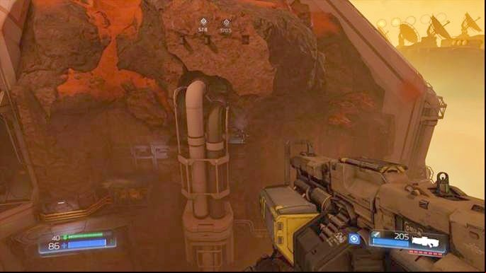 In order to use it you must climb to the top of the rock standing in the middle of the location (you will find armor there) - Doom: Advanced Research Complex Walkthrough - Walkthrough - Doom Game Guide & Walkthrough