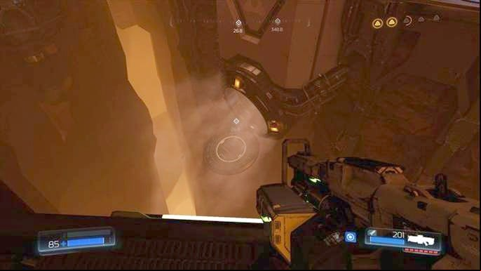 Further path leads to the tunnel marked on the radar - Doom: Advanced Research Complex Walkthrough - Walkthrough - Doom Game Guide & Walkthrough