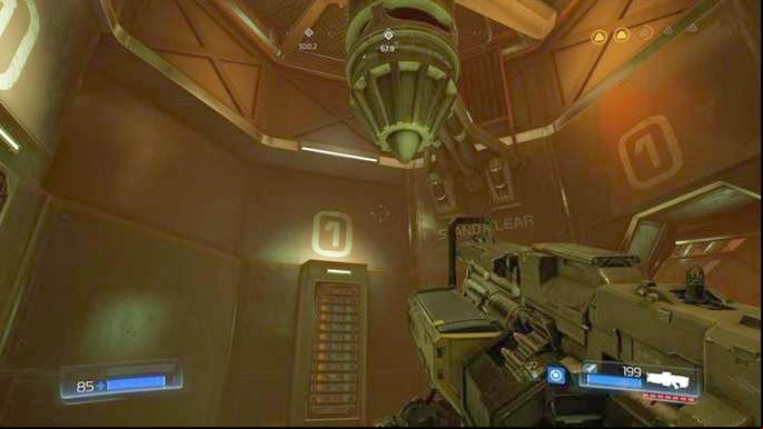 By going ahead you will reach the place from which you can get one floor higher - Doom: Advanced Research Complex Walkthrough - Walkthrough - Doom Game Guide & Walkthrough