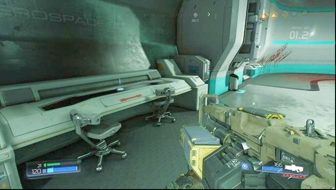 In the room behind the door you will fight a group of demons - Doom: Advanced Research Complex Walkthrough - Walkthrough - Doom Game Guide & Walkthrough