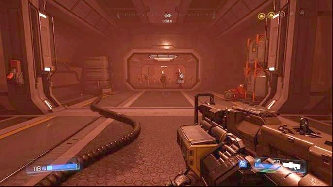 Now go back to the room with the you used before and this time go straight - Doom: Advanced Research Complex Walkthrough - Walkthrough - Doom Game Guide & Walkthrough