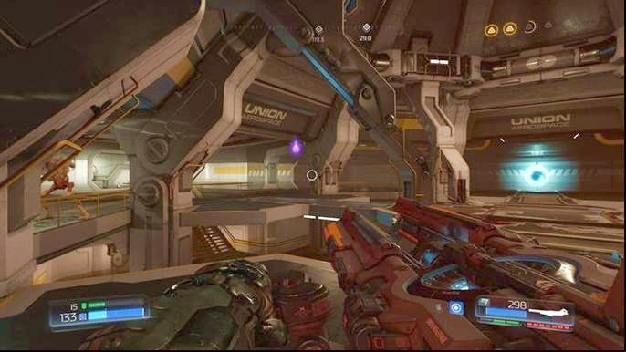 In the room slightly further you must destroy a Gore Nest - Doom: Advanced Research Complex Walkthrough - Walkthrough - Doom Game Guide & Walkthrough