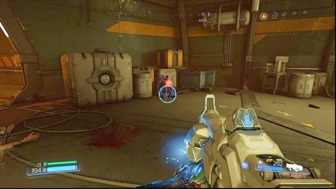 Ride down the elevator after the conversation with the droid - Doom: All secrets in Advanced Research Complex - Secrets - Doom Game Guide & Walkthrough