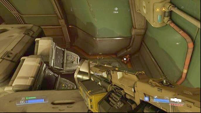 Check the right corner of the room once you complete the first Rune Trial - Doom: All secrets in Advanced Research Complex - Secrets - Doom Game Guide & Walkthrough