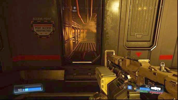 Use the in the middle after obtaining the BFG and eliminating a large group of enemies - Doom: All secrets in Advanced Research Complex - Secrets - Doom Game Guide & Walkthrough