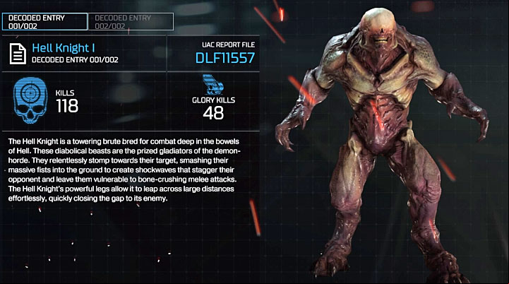 The mastery requires you to kill 5 Hell Knights with the Precision Bolt modification - All weapons in Doom - Basics - Doom Game Guide & Walkthrough