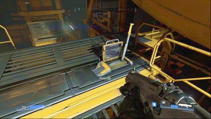 At the top of the platform you will find a lever that will unlock the classic map one floor below - Doom: All secrets in Resource Operations - Secrets - Doom Game Guide & Walkthrough