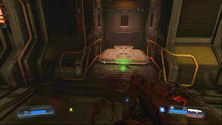 On the right from the corridor you should notice a closed hatch - Doom: All secrets in Resource Operations - Secrets - Doom Game Guide & Walkthrough