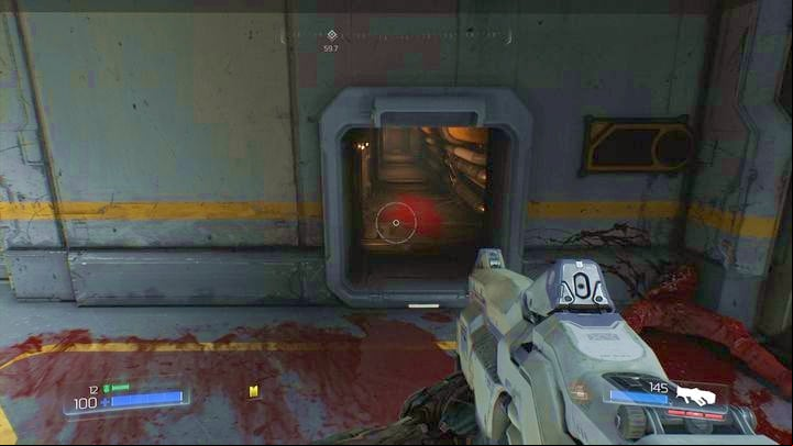 After riding one floor up walk next to the drone and enter the room on the right - Doom: All secrets in Resource Operations - Secrets - Doom Game Guide & Walkthrough