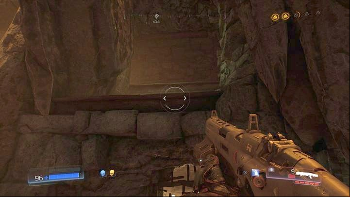 Jump on it and from there to the ledge on the left - Doom: All secrets in Kadingir Sanctum - Secrets - Doom Game Guide & Walkthrough