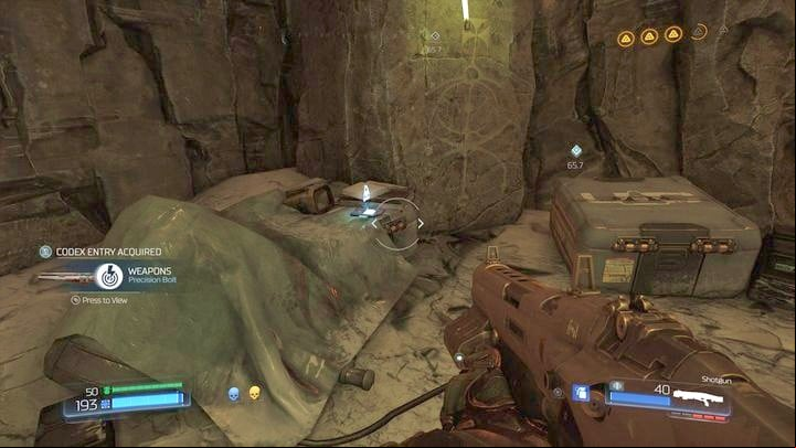 Now you can go back to the jump and use it to get back up - Doom: All secrets in Kadingir Sanctum - Secrets - Doom Game Guide & Walkthrough