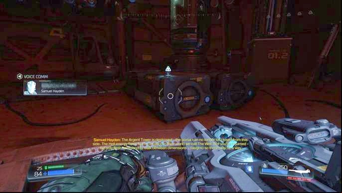 Pick up the Data Log lying near the place where the level starts - Doom: Destroyed Argent Facility Walkthrough - Walkthrough - Doom Game Guide & Walkthrough