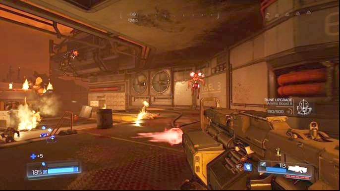 After listening to a short speech you must go forward - Doom: Destroyed Argent Facility Walkthrough - Walkthrough - Doom Game Guide & Walkthrough