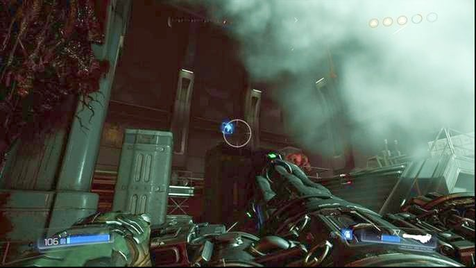 You can also pick up the Mega Health floating above the chests - Doom: Destroyed Argent Facility Walkthrough - Walkthrough - Doom Game Guide & Walkthrough