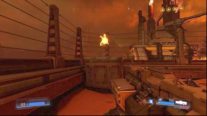 Now you can return to the entrance through which you walked and go to the right - Doom: Destroyed Argent Facility Walkthrough - Walkthrough - Doom Game Guide & Walkthrough