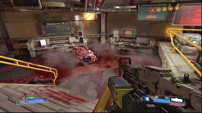 Behind the previously mentioned door you will find the yellow key you are looking for - Doom: Destroyed Argent Facility Walkthrough - Walkthrough - Doom Game Guide & Walkthrough