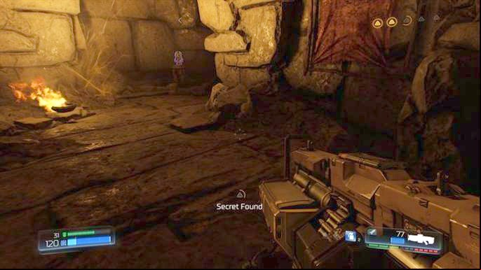 Use it, land one floor above and then jump to the other side of the room - Doom: Titans Realm Walkthrough - Walkthrough - Doom Game Guide & Walkthrough