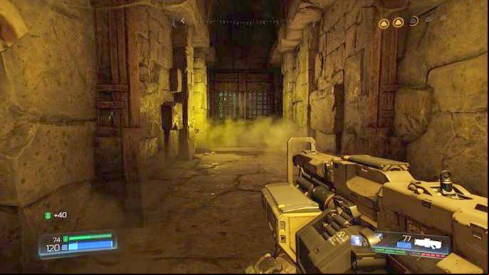 Behind it there will be a yellow skull - Doom: Titans Realm Walkthrough - Walkthrough - Doom Game Guide & Walkthrough