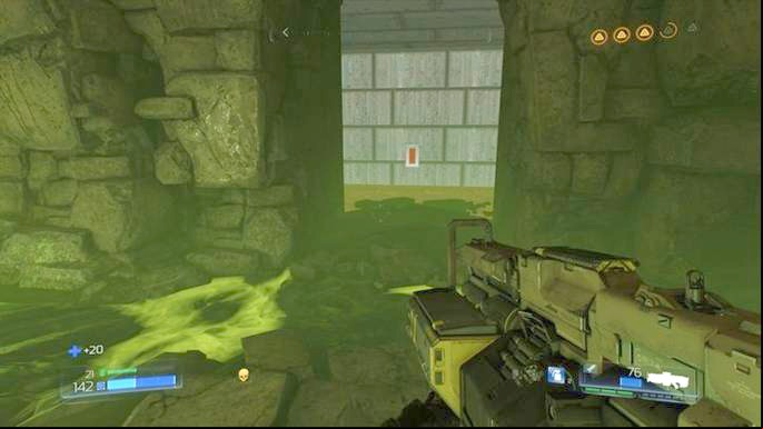 It will unlock a Classic Map in the chamber with green substance - Doom: Titans Realm Walkthrough - Walkthrough - Doom Game Guide & Walkthrough