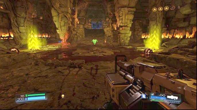 Now you can go through the door opened with the red switch - Doom: Titans Realm Walkthrough - Walkthrough - Doom Game Guide & Walkthrough