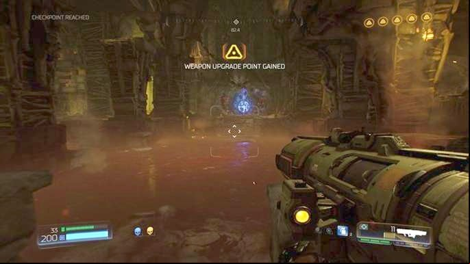 Behind the next door you will find a chamber with blue door - Doom: Titans Realm Walkthrough - Walkthrough - Doom Game Guide & Walkthrough