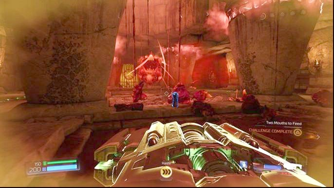 Once two Cacodemons appear, lure them close to each other and then shoot them with BFG - Doom: The Necropolis Walkthrough - Walkthrough - Doom Game Guide & Walkthrough
