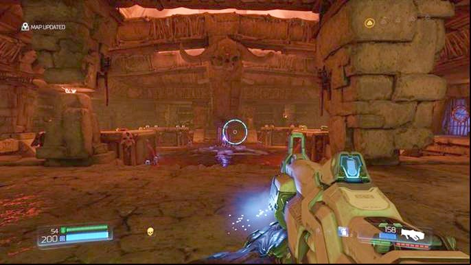 Kill all the appearing beasts once you are moved - Doom: The Necropolis Walkthrough - Walkthrough - Doom Game Guide & Walkthrough