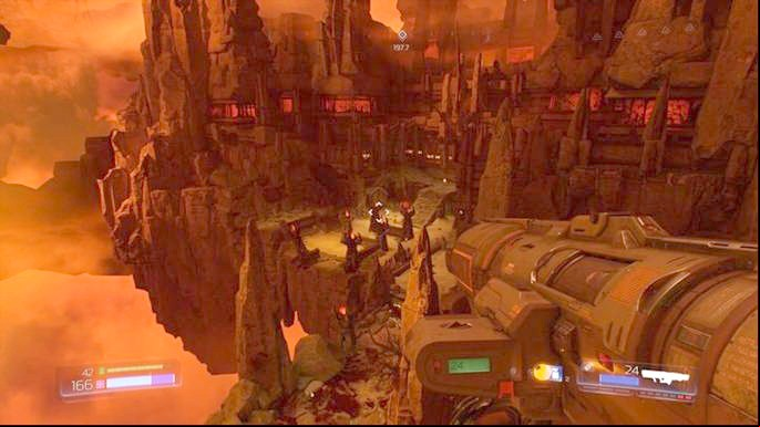 At the start of the level you should go ahead and jump from high altitude to the lower floor - Doom: Argent DNur Walkthrough - Walkthrough - Doom Game Guide & Walkthrough