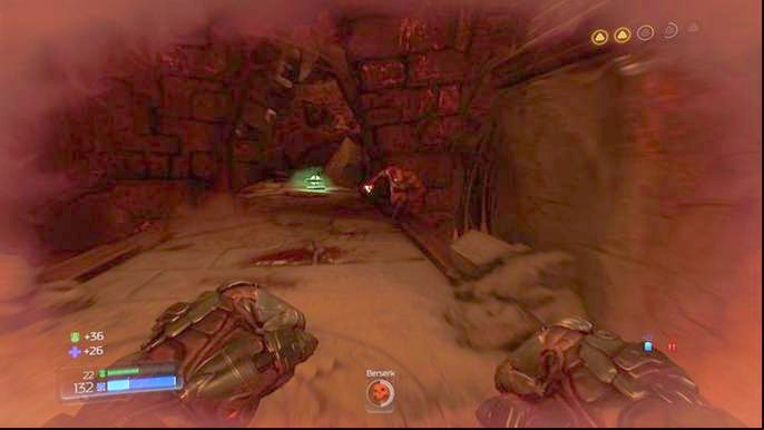 The enemies will be very powerful, but luckily you will find Berserk in the middle - it will make the battle much easier - Doom: Argent DNur Walkthrough - Walkthrough - Doom Game Guide & Walkthrough